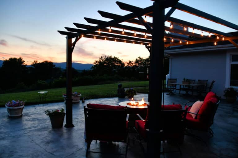 Pergola installed in San Diego with custom features for upgraded outdoor living