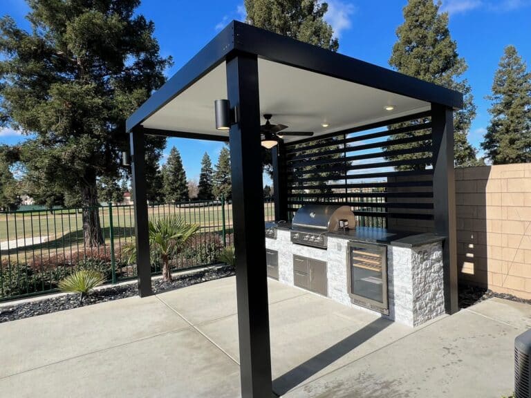 Contemporary patio cover installation in San Diego for improved shade and comfort